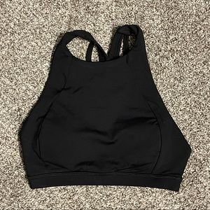 Lululemon Free To Be Serene Bra High Neck Light Support C/D Cup • Black • Size 2